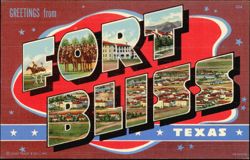 Greetings from Fort Bliss Large Letter Postcard