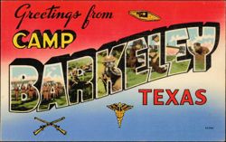 Greetings from Camp Barkley Texas, Military Scenes Postcard