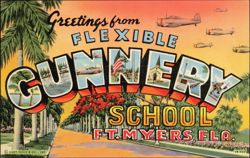 Greetings from Flexible Gunnery School Postcard