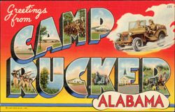 Greetings from Camp Rucker, Large Letter Postcard