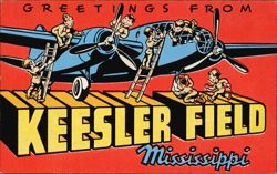 Keesler Field Airmen Working on Bomber Postcard