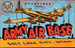 Greetings from Army Air Base, Salt Lake City Postcard