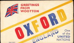 Greetings from Wootton Oxford, England, UNITED NATIONS Ephemera
