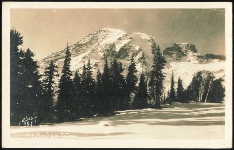 Mt. Rainier Snowy Mountain View Washington Ellis