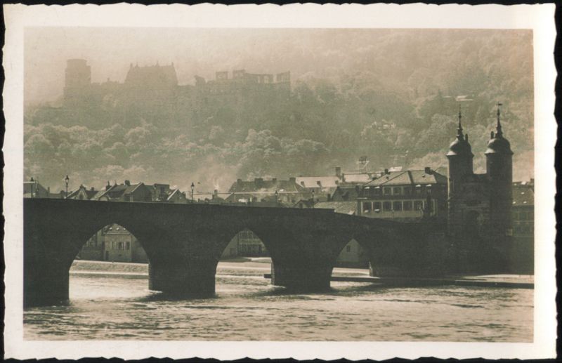 Heidelberg Castle in Morning Fog Germany