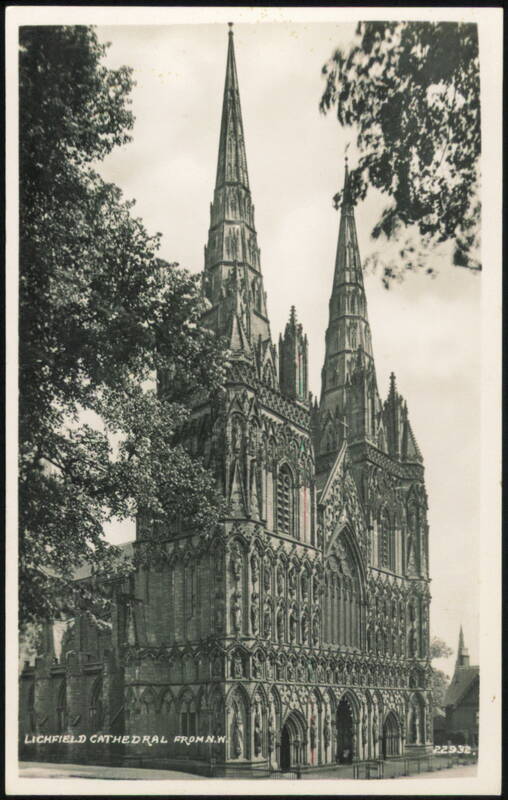 Lichfield Cathedral from N.W. United Kingdom