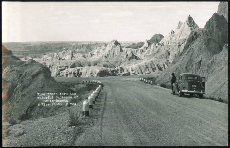 Fine roads thru the colorful Badlands Badlands National Park South Dakota