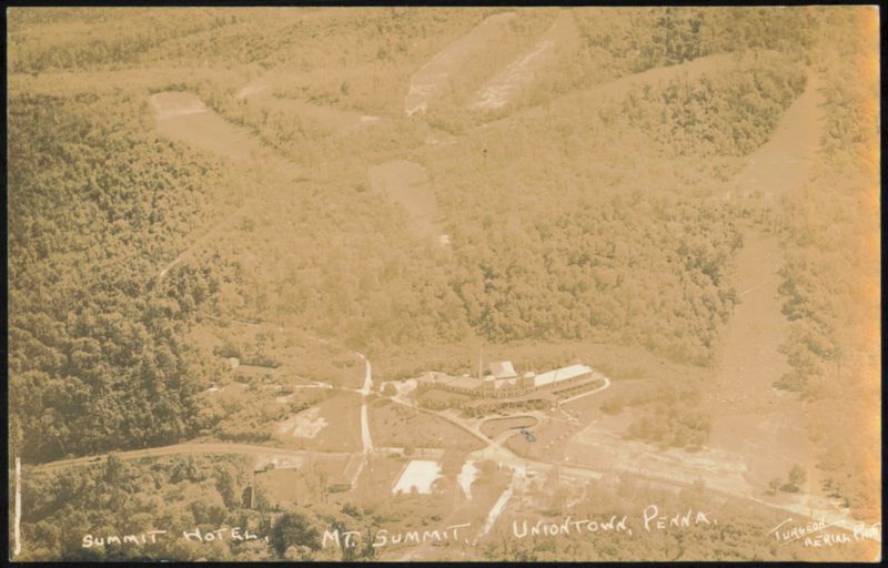 Summit Hotel, Mt. Summit Aerial View Uniontown Pennsylvania
