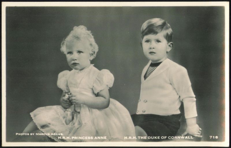 Princess Anne & Duke of Cornwall Portrait United Kingdom