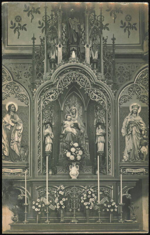 Weimar Church Altar, Virgin Mary & Child Statues Germany