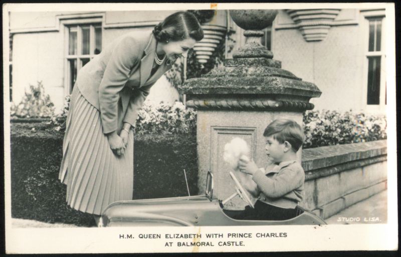 H.M. Queen Elizabeth with Prince Charles at Balmoral Castle