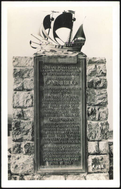 Juan Rodriguez Cabrillo Monument, Point Loma San Diego California