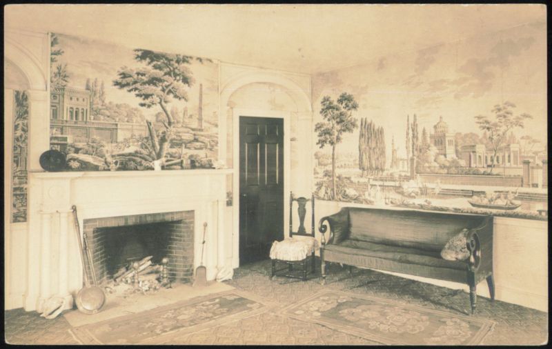 Interior Room with Scenic Wall Murals Photographic Art