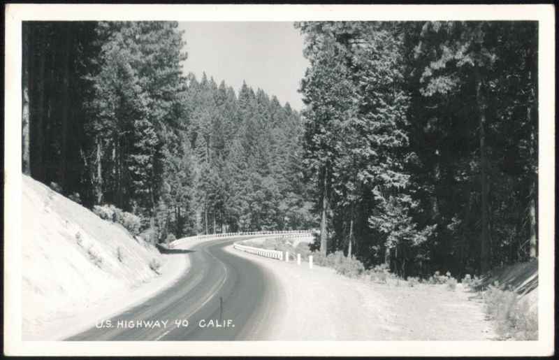 U.S. Highway 40, Winding Road through Forest California
