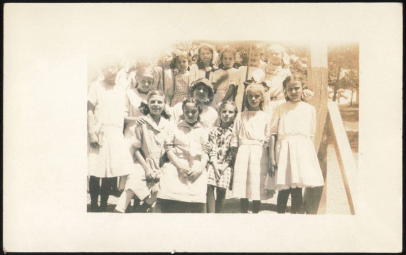 Group of Girls Posing Outdoors Children