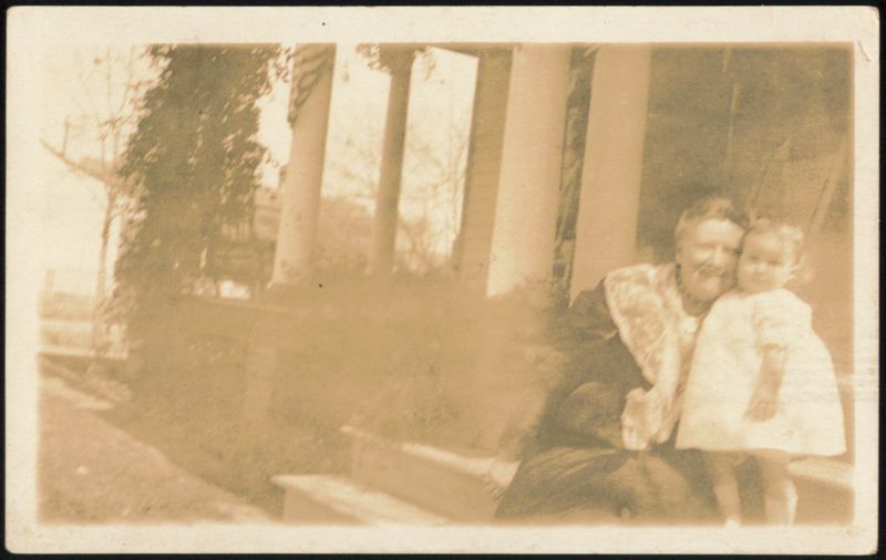 Woman and Child on Steps Bedford Pennsylvania