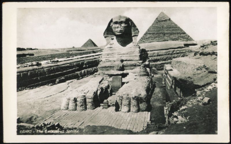 The Excavated Sphinx, Giza Pyramids Cairo Egypt Africa