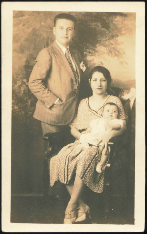 Family Portrait Man Woman Baby Studio Family Portaits
