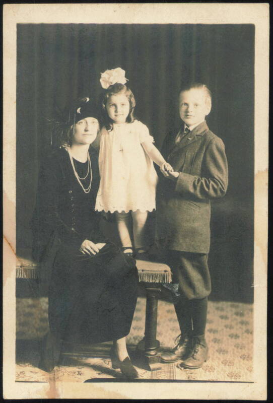 Woman, Two Children Studio Portrait Family Portaits
