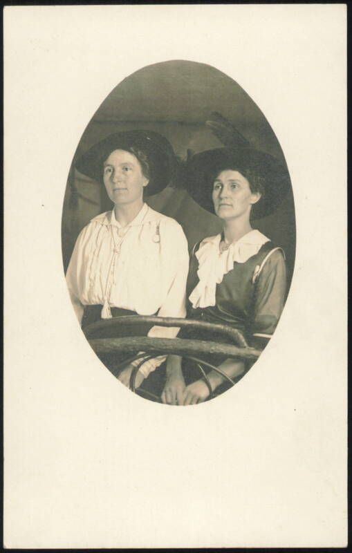 Two Women in Hats, Radium Studio Portrait Seattle Washington
