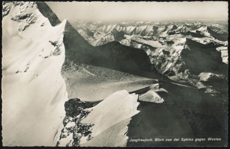 Jungfraujoch, View from the Sphinx towards the West Switzerland
