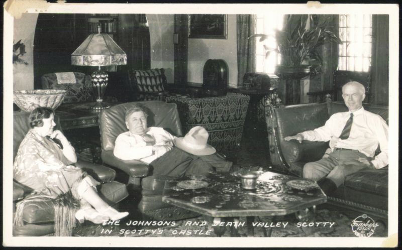 The Johnsons and Death Valley Scotty in Scotty's Castle California