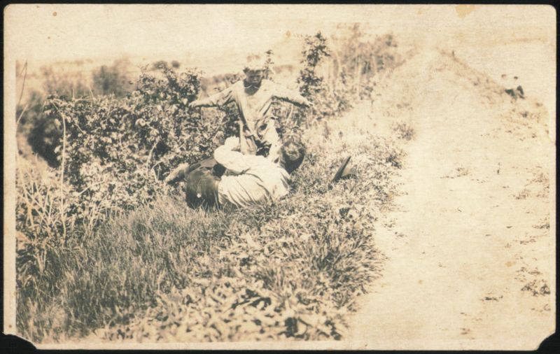 Children Playing Outdoors by Dirt Path