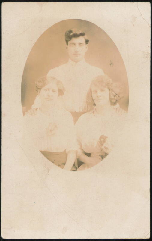 Three People Portrait, Man & Two Women Family Portaits