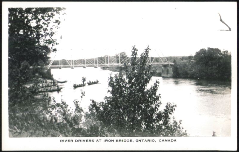 River Drivers at Iron Bridge Canada Ontario