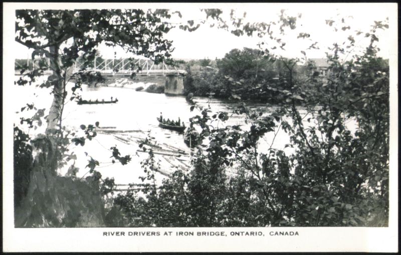 River Drivers at Iron Bridge Canada Ontario