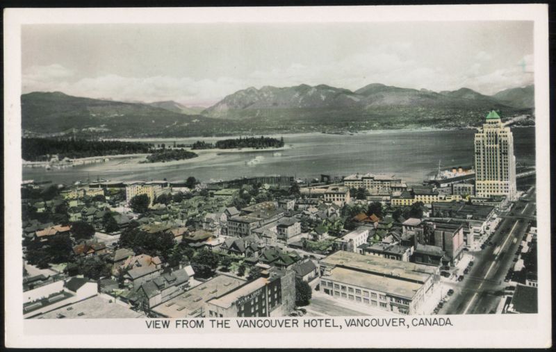 View from the Vancouver Hotel BC Canada British Columbia
