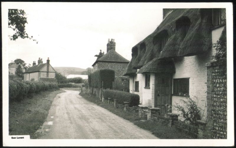 East Lavant Thatched Cottages and Road United Kingdom