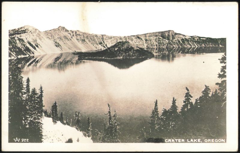 Crater Lake with Wizard Island Crater Lake National Park Oregon