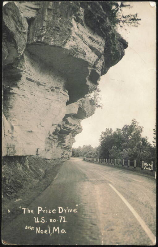 The Prize Drive, U.S. no. 71, Rock Formation Noel Missouri