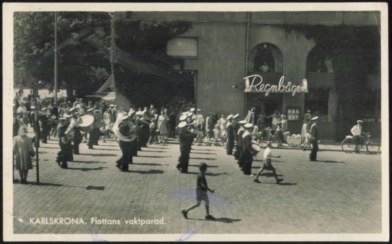 Karlskrona Fleet's Guard Parade, Regnbågen Building Sweden