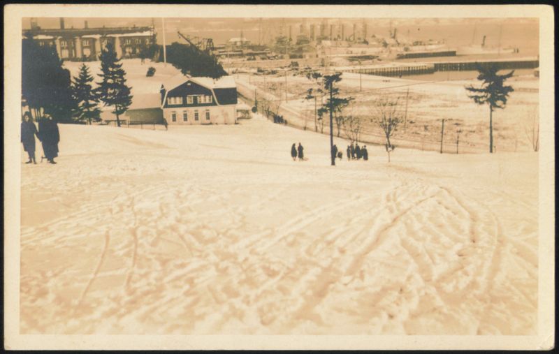Snowy Hill Winter Fun, Halifax Harbour View NS Canada