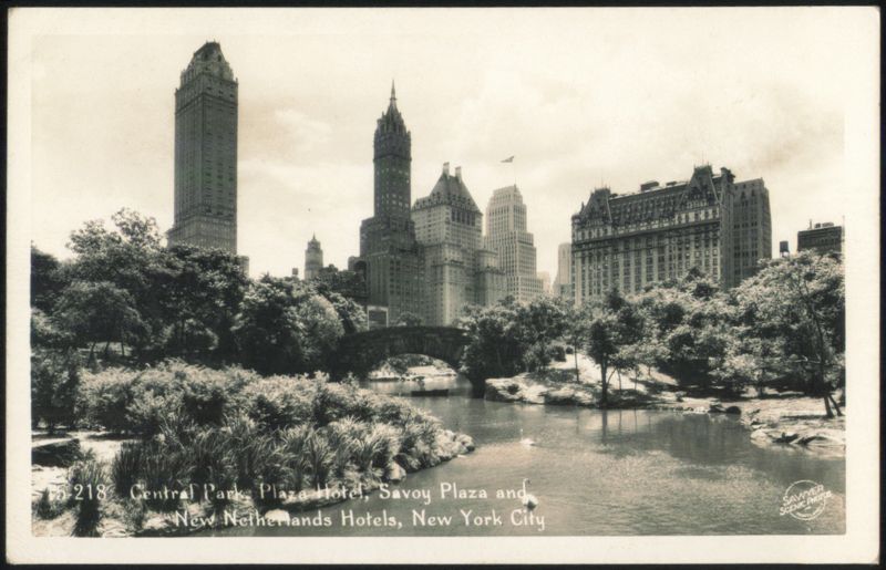 Central Park, Plaza Hotel, Savoy Plaza & New Netherlands Hotels New York City
