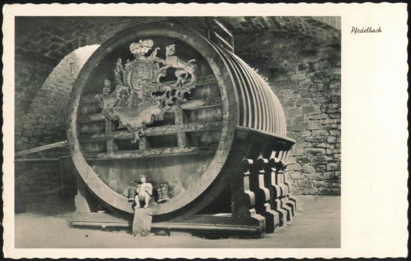 Pfedelbach Large Wine Barrel in Castle Cellar Germany
