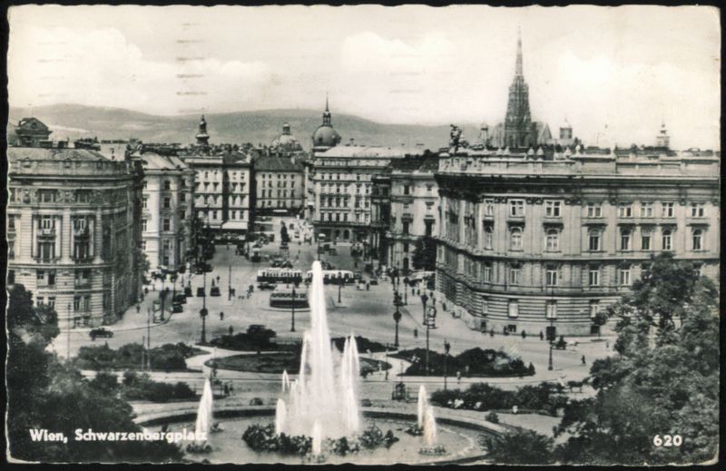 Schwarzenbergplatz with Fountain Wien Austria