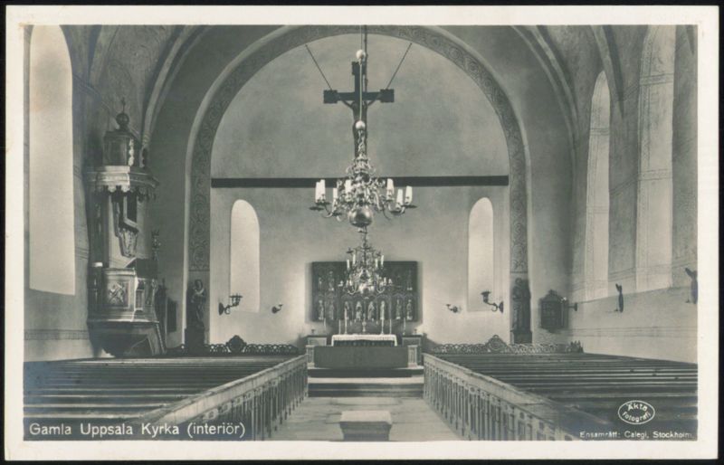 Gamla Uppsala Kyrka Interior Sweden