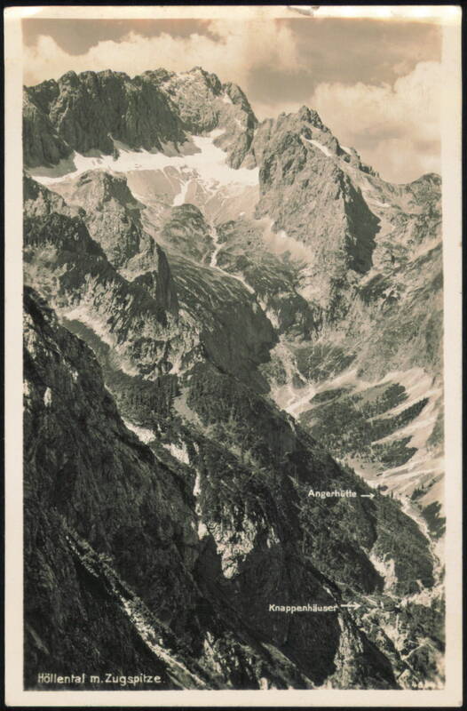 Höllental Zugspitze Garmisch-Partenkirchen Germany RPPC