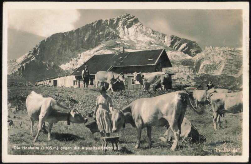 Hochalm (1705 m) against Alpspitze (2628 m) Garmisch-Partenkirchen Germany