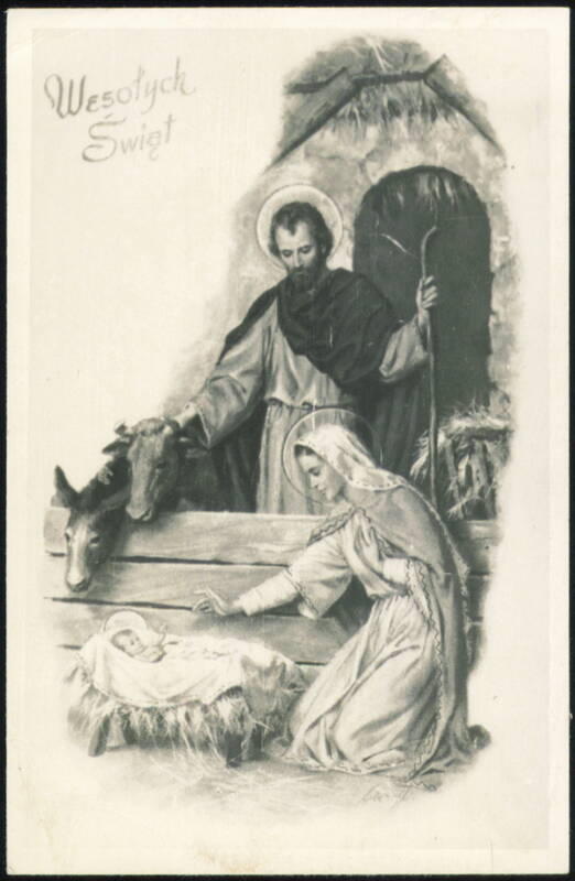 Nativity Scene, Wesołych Świąt Madonna & Child