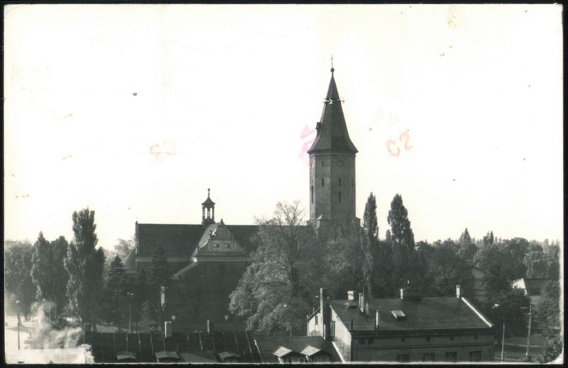 Church with Tall Spire Poland Eastern Europe