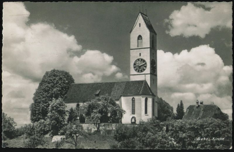 Suhr Church with Clock Tower Switzerland
