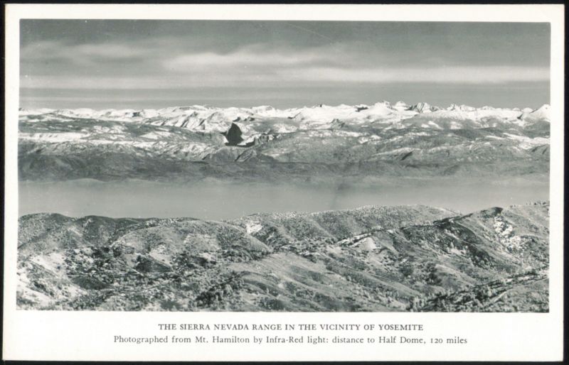 Sierra Nevada Range in Vicinity of Yosemite, Mt. Hamilton California