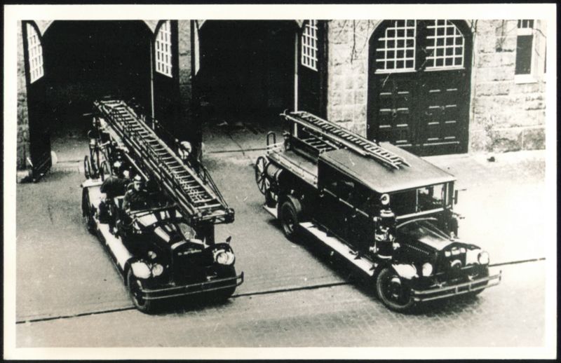 Berlin Fire Brigade, Two Fire Trucks, 1925 Germany
