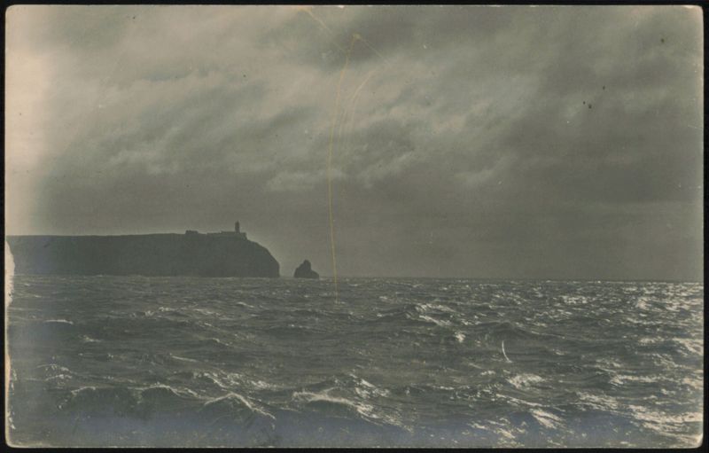 Stormy Sea, Lighthouse on Cliff Lighthouses