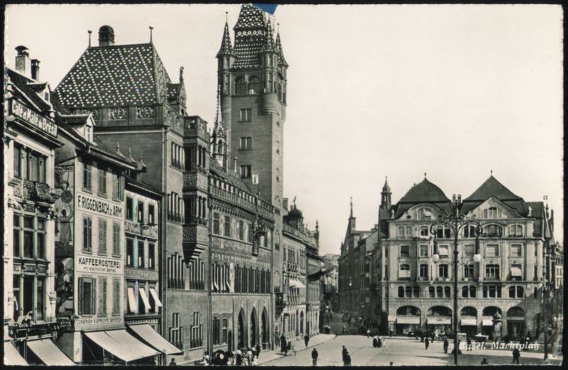 Marktplatz Street Scene Basel Switzerland