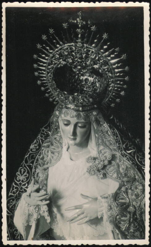 Virgin Mary Statue with Ornate Crown and Robes Seville Spain